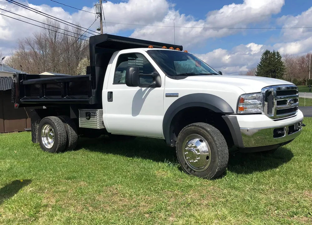A work truck in the lot on State Route 5